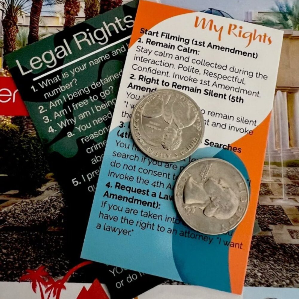 Wallet Id Card Constitutional Rights Reference to Amendments - 2 CARDS